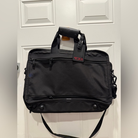 Tumi Black Nylon Carry On Expandable Luggage Laptop Shoulder Bag